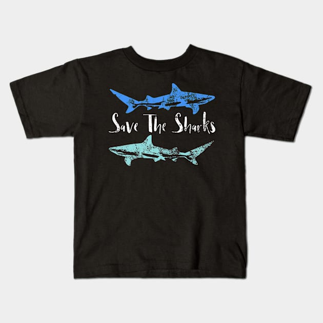 Save The Sharks Kids T-Shirt by Lin Watchorn 